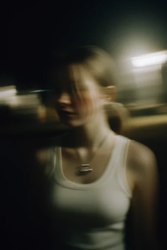 Nocturnal Motion Haze style reference image — lo-fi film grain