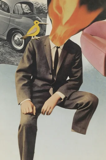 Surreal Mid-Century Montage moodboard — generate AI images in this style
