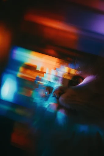 Kinetic Neon Glitch style reference image — high contrast cinematic lighting