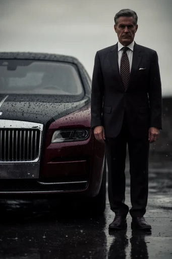Cinematic Crimson Noir style reference image — wet asphalt surfaces