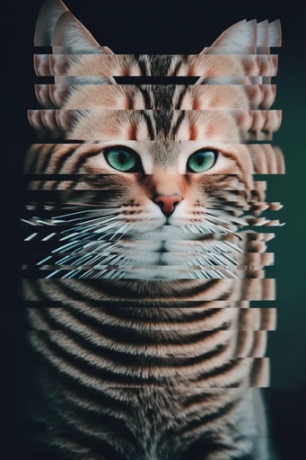 Fragmented Structural Portraiture style AI image example 3