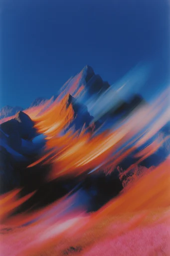 Kinetic Prismatic Nocturne style reference image — long exposure motion blur