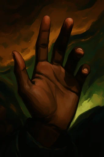 Cinematic Chiaroscuro Painterly style reference image — high-contrast shadows
