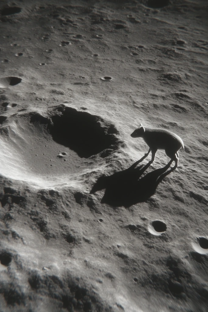 Monochromatic Cosmic Grunge style AI image example 3