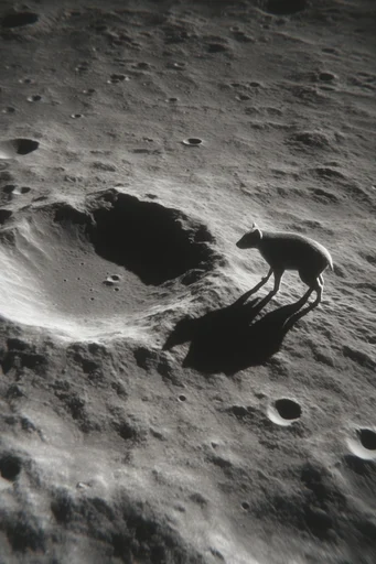 Monochromatic Cosmic Grunge style AI image example 3
