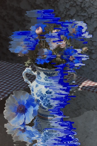 Digital Glitch Surrealism style reference image — surreal collage