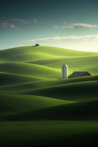 Velvet Minimalist Landscapes style AI image example 2