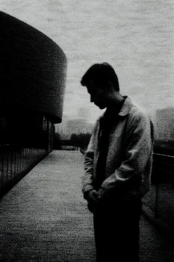 Atmospheric Monochromatic Noir style reference image — high-contrast monochrome