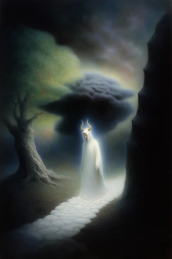 Luminous Mystical Surrealism style AI image example 2