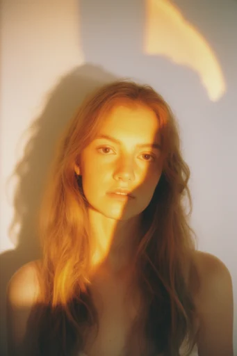 Cinematic Chiaroscuro Sunlight style reference image — intimate portrait