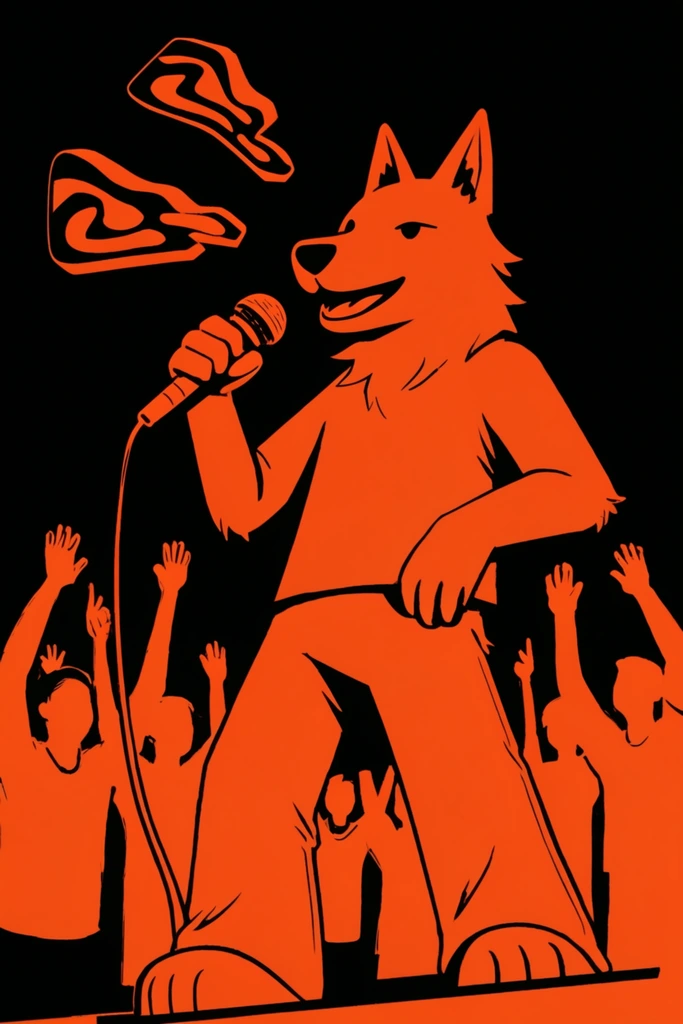 Crimson Noir Graphic style AI image example 3