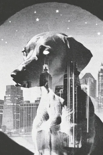 Gritty Analog Noir style reference image — vintage photocopy style
