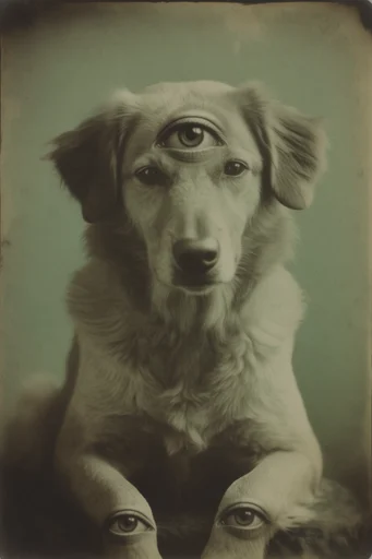 Muted Surreal Gothic style reference image — vintage photographic texture