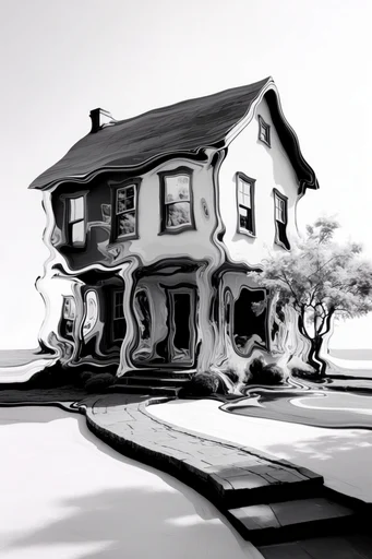 Clinical Liquid Surrealism style AI image example 4
