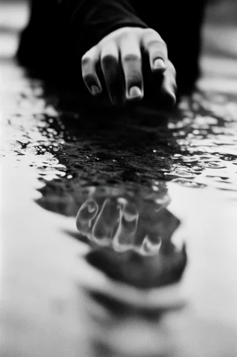 Atmospheric Monochrome Noir style reference image — chiaroscuro lighting