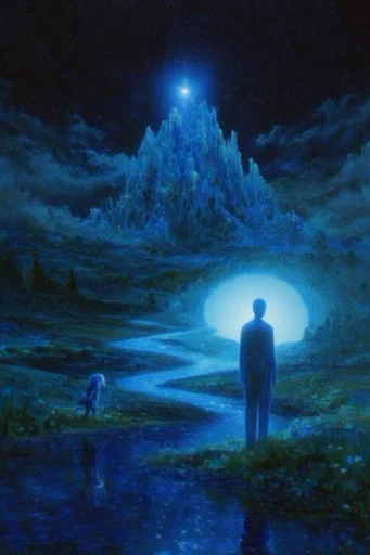 Ethereal Nocturnal Luminescence style reference image — nocturnal atmosphere