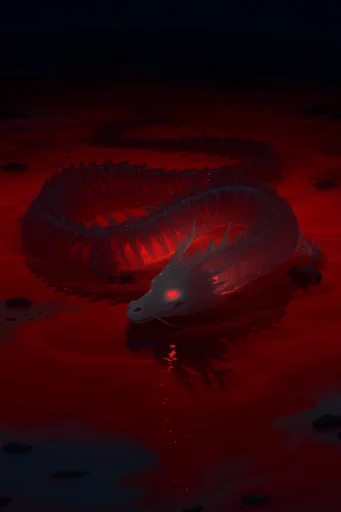 Crimson Void Surrealism style reference image — minimalist silhouette