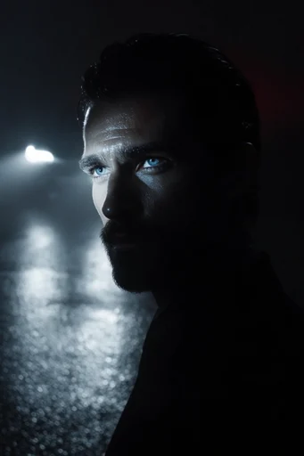 Cinematic Nocturnal Noir style reference image — solitary silhouette