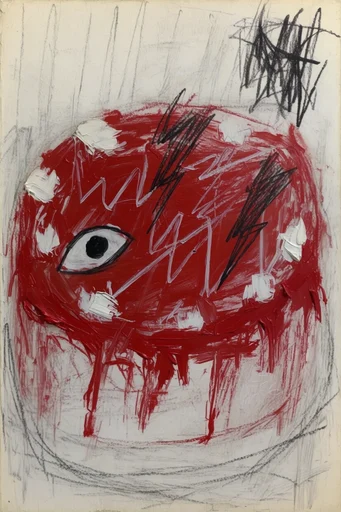 Raw Crimson Expressionism style reference image — psychological art