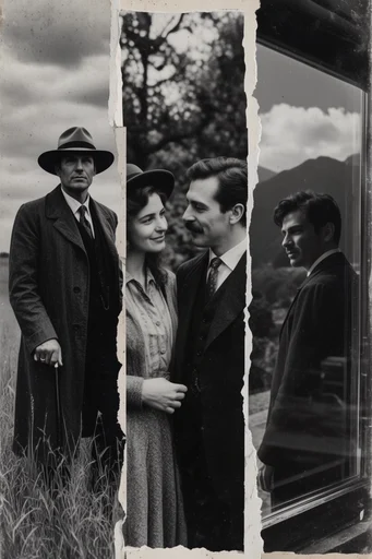 Distressed Analog Noir style AI image example 2