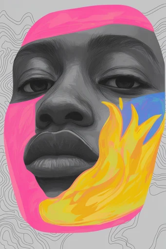 Chromatic Surrealist Portraits moodboard — generate AI images in this style