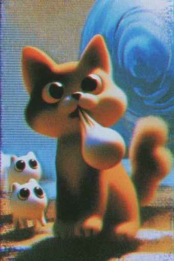 Analog Glitch Nostalgia style reference image — CRT scanlines