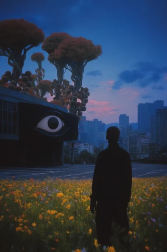 Cinematic Twilight Surrealism style reference image — cinematic blue hour