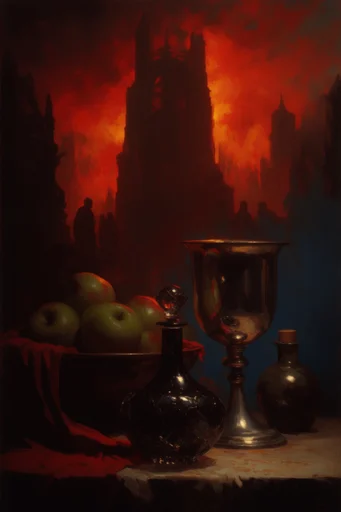 Sublime Apocalyptic Neoclassicism style reference image — dramatic chiaroscuro