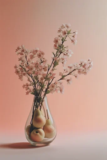 Ethereal Botanical Minimalism style reference image — translucent textures