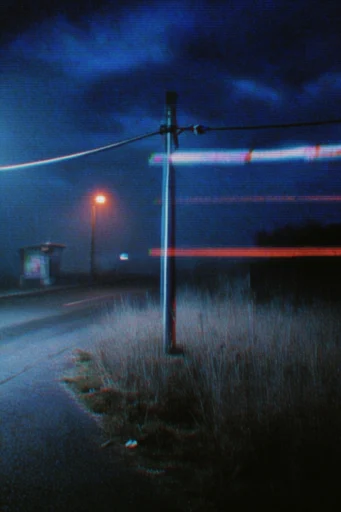 Kinetic Nocturnal Blur style reference image — heavy analog film grain