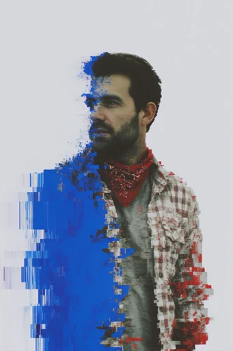 Digital Glitch Surrealism moodboard — generate AI images in this style