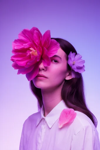 Electric Botanical Minimalism moodboard — generate AI images in this style