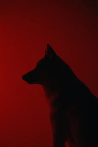 Cinematic Crimson Noir style AI image example 3