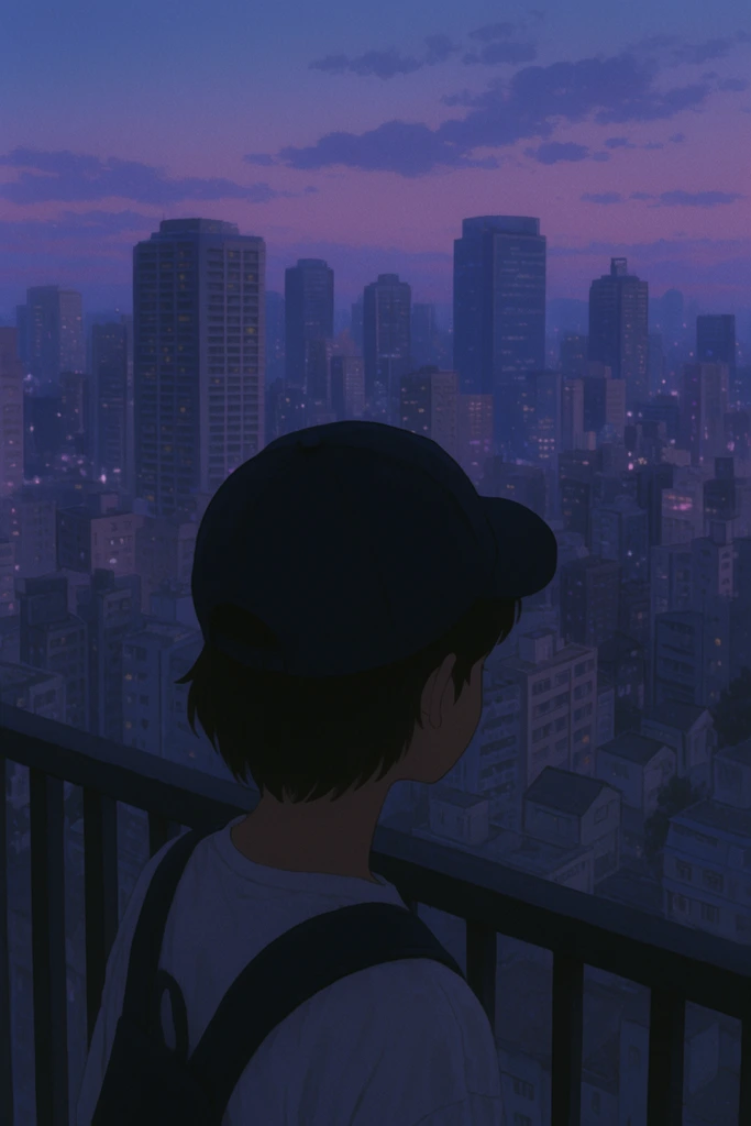 Nostalgic Twilight Anime style AI image example 2