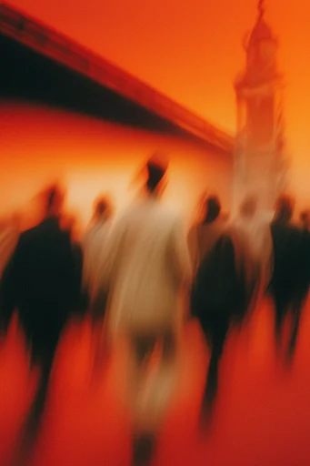 Spectral Amber Motion style reference image — painterly light streaks