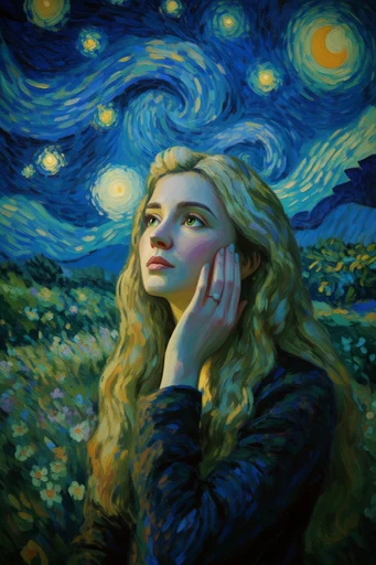 Luminous Celestial Impasto style reference image — textured oil texture