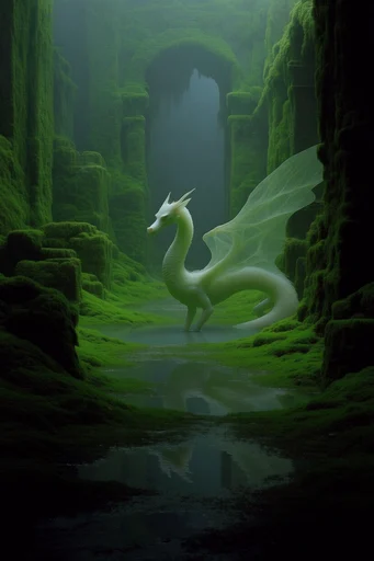 Velvet Moss Surrealism style reference image — surreal organic architecture