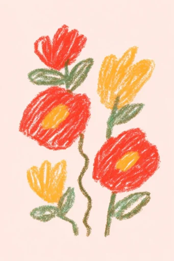 Textured Naive Minimalist style reference image — hand-drawn tactile illustration