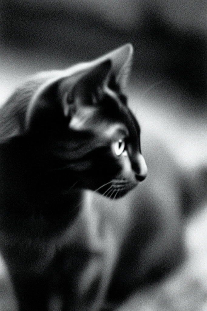 Cinematic Monochrome Noir style AI image example 3