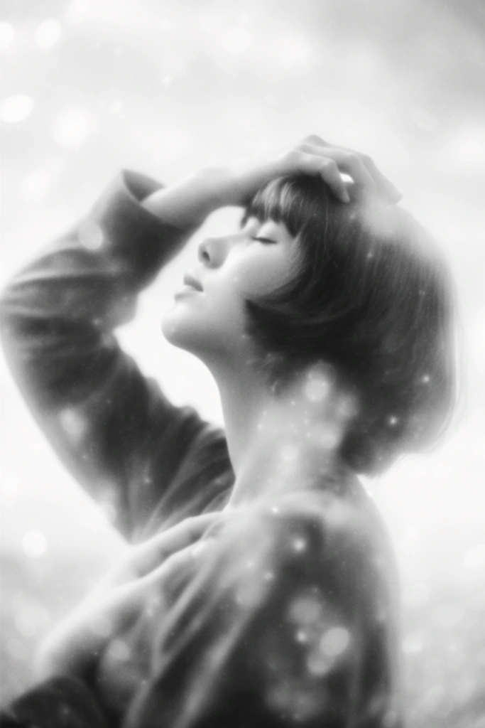 Ethereal Monochrome Noir style AI image example 1