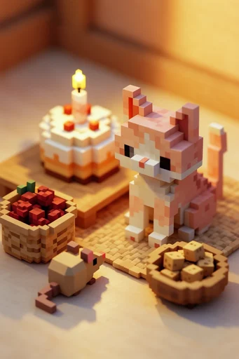 Cinematic Voxel Dioramas style reference image — cinematic lighting