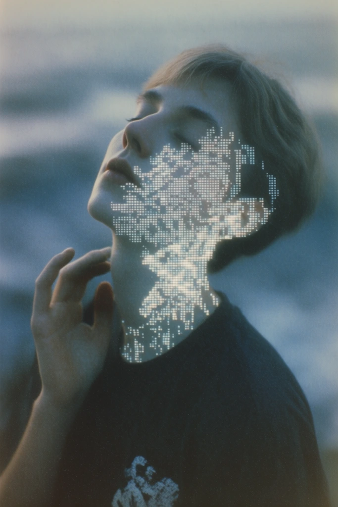 Glitch Analog Nostalgia style AI image example 1