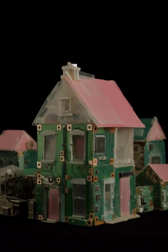 Translucent Cyber-Organic Assemblage style reference image — translucent resin