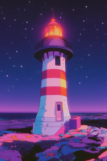 Neon Nocturnal Illustrative style reference image — grainy digital texture