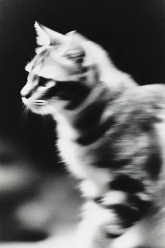 Kinetic Noir Abstraction style reference image — ghostly silhouettes