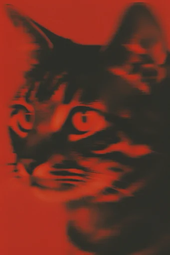 Crimson Noir Surrealism style reference image — deep crimson and black duotone