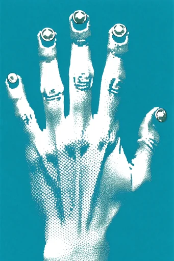 Retro-Graphic Print Synthesis style reference image — high-contrast silhouette
