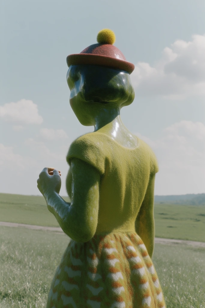 Surreal Liminal Biomorphism style AI image example 1