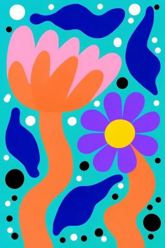 Textured Neo-Graphic Pop style reference image — high-contrast graphic design