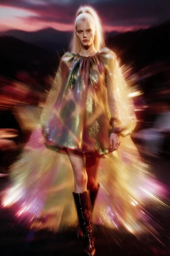 Luminous Kinetic Dreamwave style reference image — kinetic motion blur